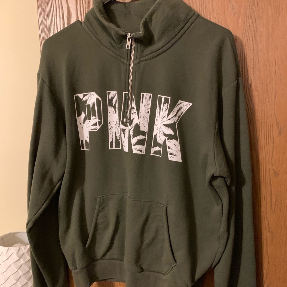 VS PINK tropical half zip